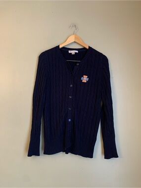 University Of Illinois Fighting Illini Cardigan Sweater Women’s  Cable knit Sz M